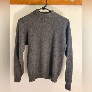 Casual Corner 100% Cashmere Charcoal Crewneck Sweater
